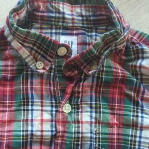 GAP Kids Plaid Shirt - Red, Green, Blue